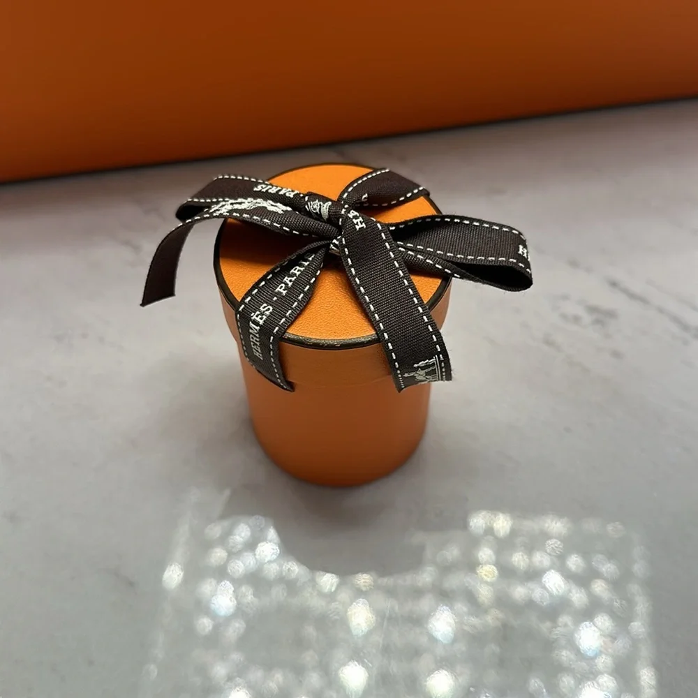 Hermes In the Pocket Twilly - Beige / Orange / Sable - Picture 5 of 5